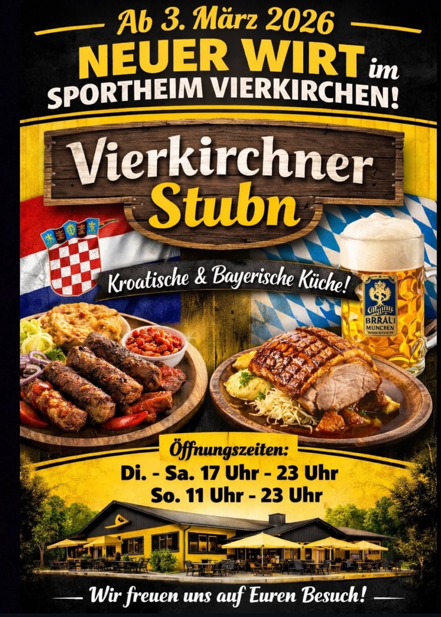 Sportgaststätte wieder geöffnet.